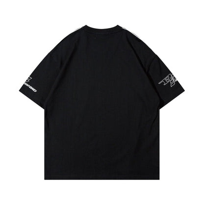 Oversized Varsity Racing Graphic T-Shirt
