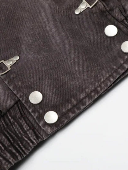 Cotton Denim Toggle Jacket