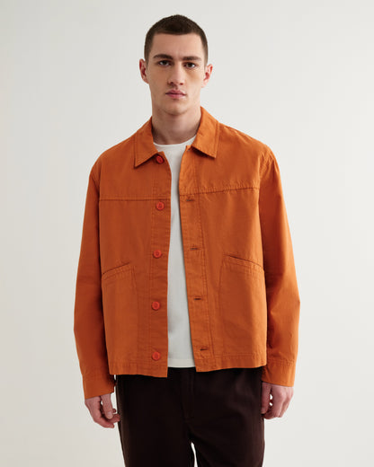 Orange Organic Cotton Ripstop Jacket