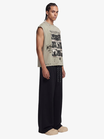 Revelse™  Wide-Leg Cotton Drawstring Sweatpants