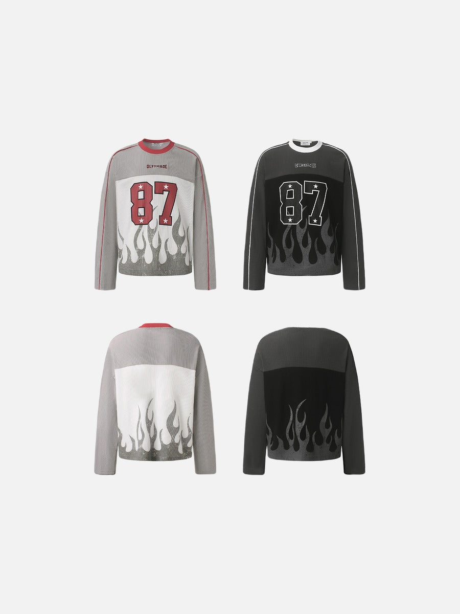 Back view of the long-sleeve top