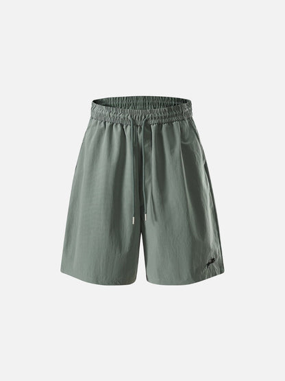 Revelse™  Relaxed Fit Cargo Shorts With Embroidered Detail