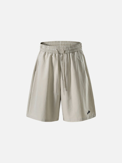 Revelse™  Relaxed Fit Cargo Shorts With Embroidered Detail