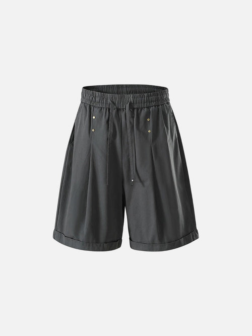 Revelse™  Wide-Leg Studded Shorts With Relaxed Fit