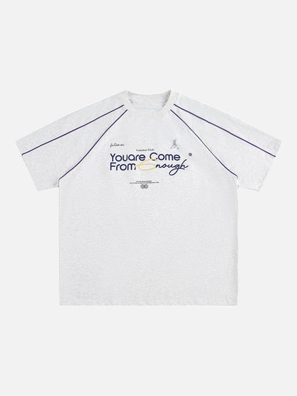 Oversized Graphic T-Shirt With Raglan Sleeves