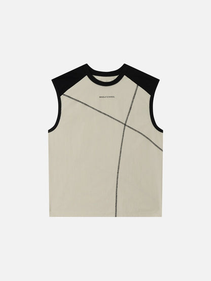 Revelse™  Graphic Sleeveless Raglan Top for Streetwear Looks