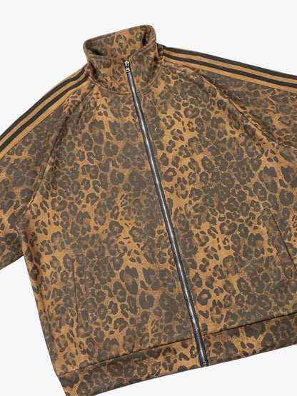 Cheetah Print Suede French Terry Tracksuit