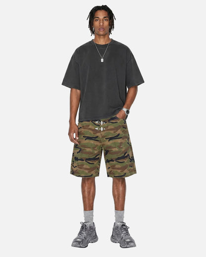 Revelse™ Men's Metal Clasp Camo Shorts
