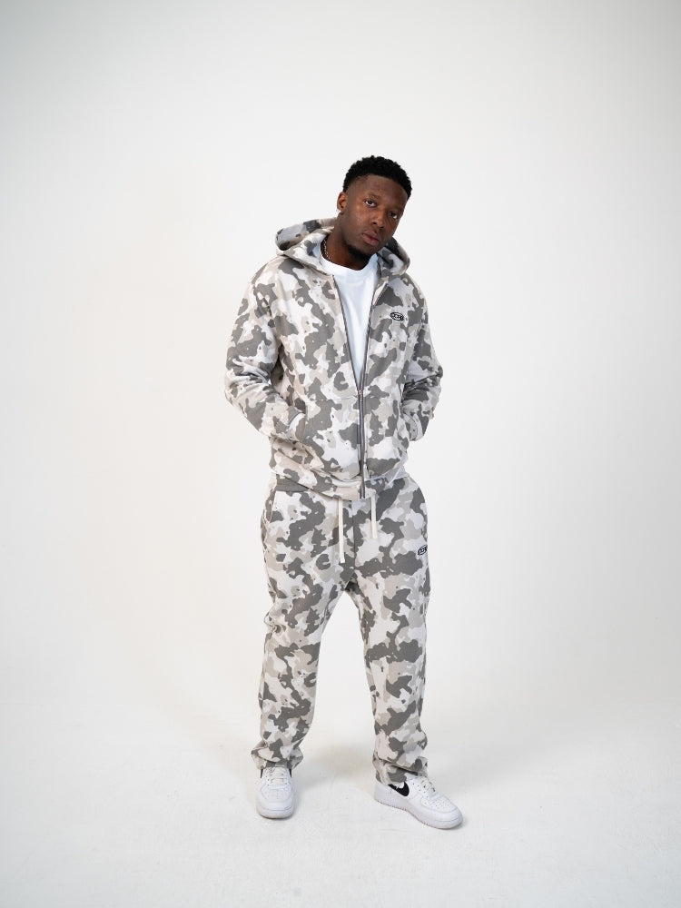Oversized French Terry Camo Tracksuit Set