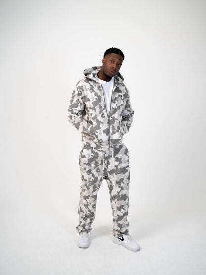 Oversized French Terry Camo Tracksuit Set