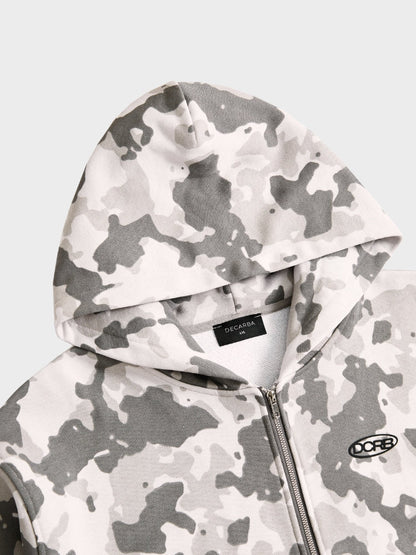 Oversized French Terry Camo Tracksuit Set