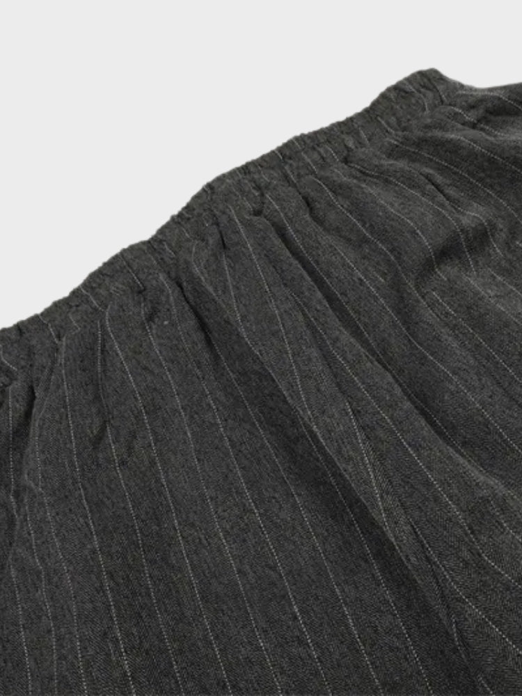 Striped Polyester Tracksuit Set Dark Grey
