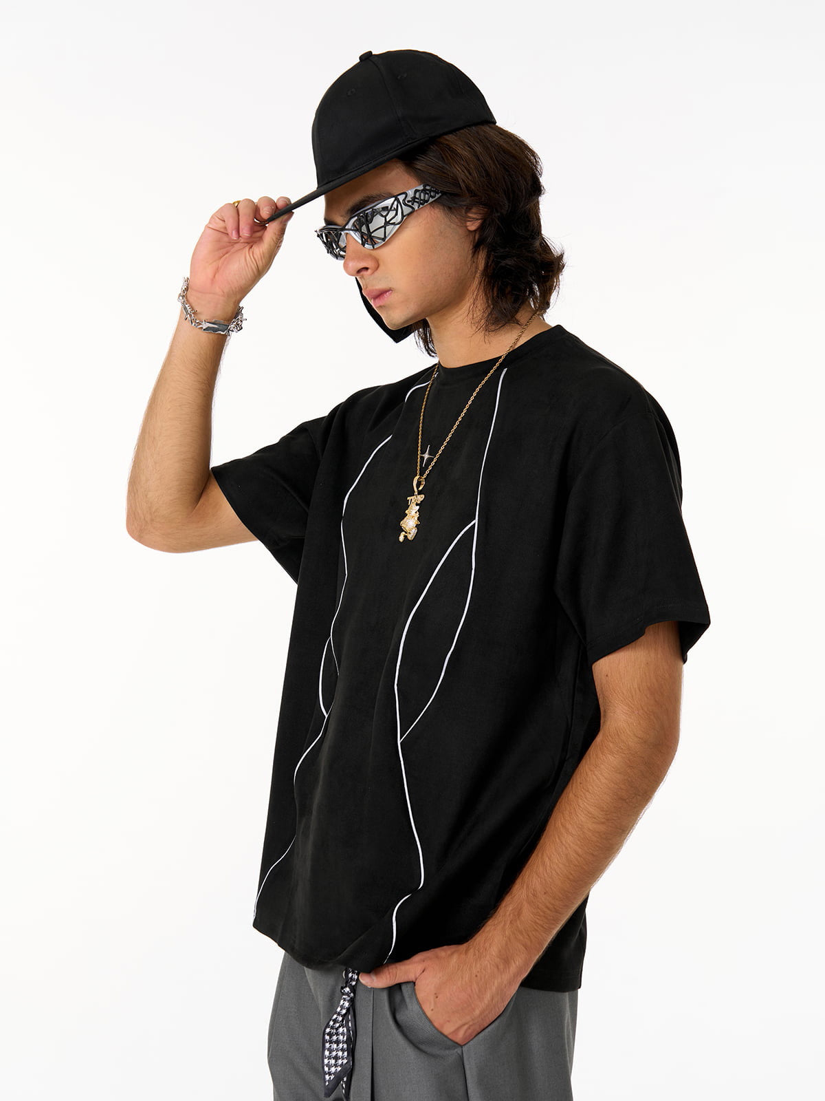 Revelse™  Oversized Deconstructed Split Short-Sleeve T-Shirt
