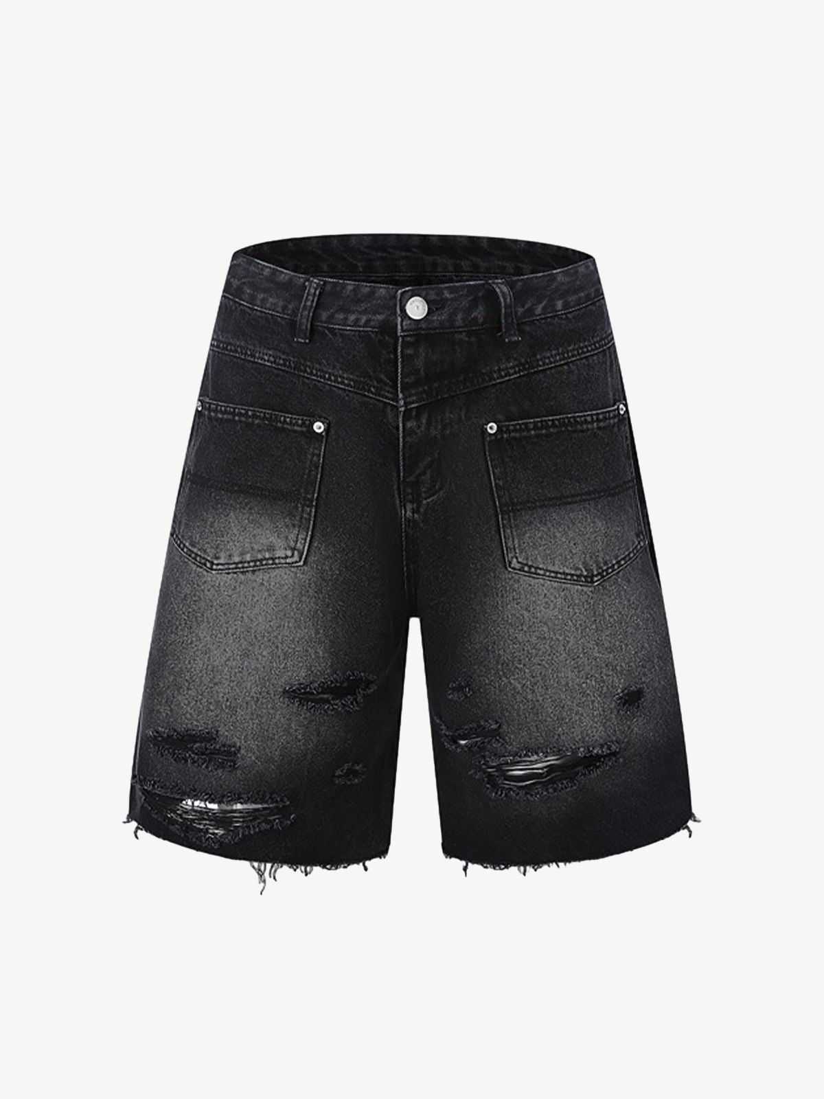 Men's Ripped Distressed Denim Jacket and Pants Set