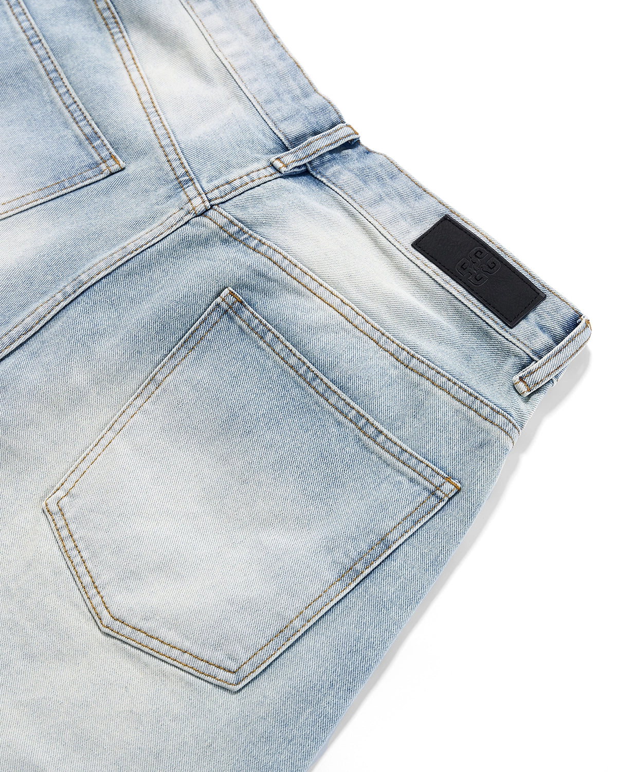 Men's Denim Metal Buckle Baggy Jorts