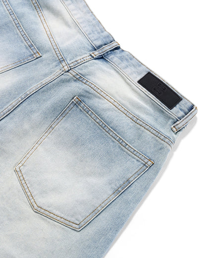 Men's Denim Metal Buckle Baggy Jorts