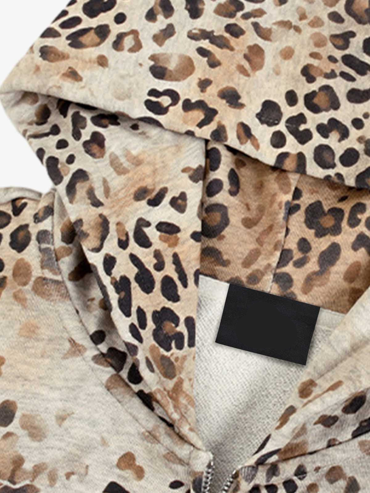 Close-up of the gradient leopard print fabric