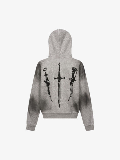 Graphic Print Hooded Jacket for Men