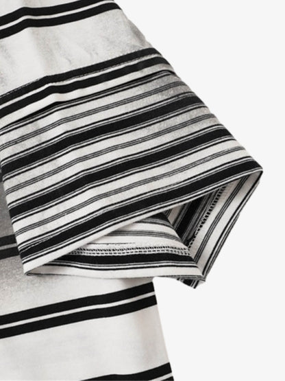 Revelse™ Striped Cotton Blend Half-Zip Pullover Sweater