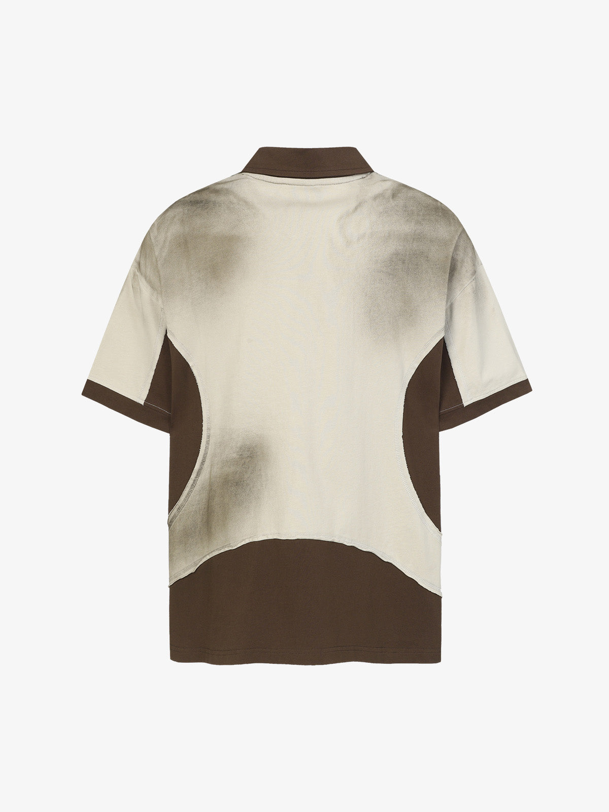 Revelse™ Oversized Cotton Blend Tie-Dye Polo Gray