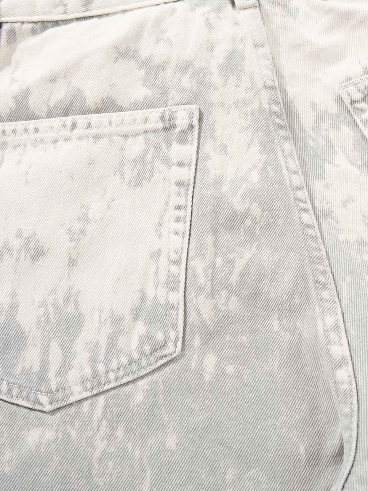 Paint Effect Distressed Denim Jeans