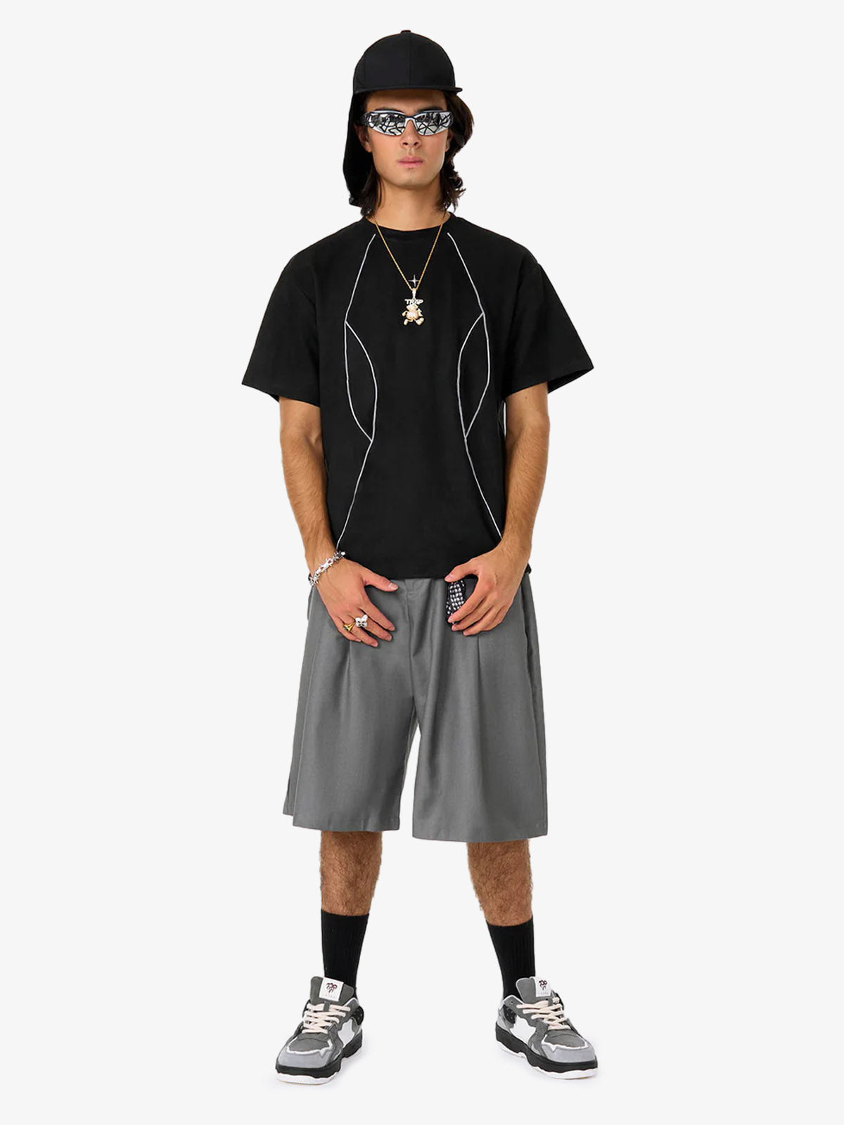 Revelse™  Oversized Deconstructed Split Short-Sleeve T-Shirt