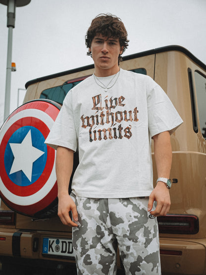 Oversized Cotton Camo Graphic T-Shirt