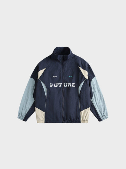 Polyester Stand Collar Track Jacket Lightweight