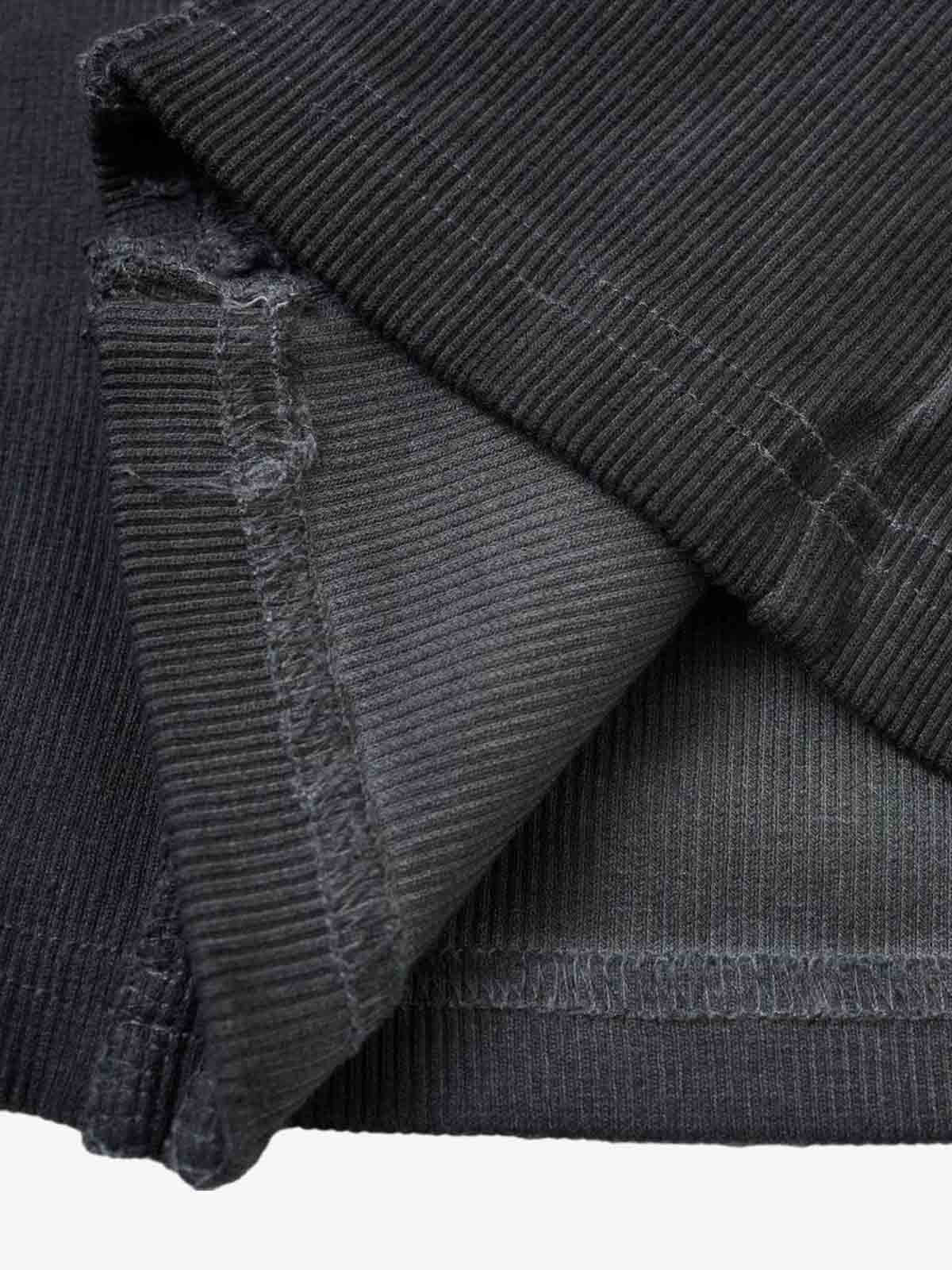 Revelse™  Ribbed Cotton-Blend Knit Vest Raw-Edge Seams