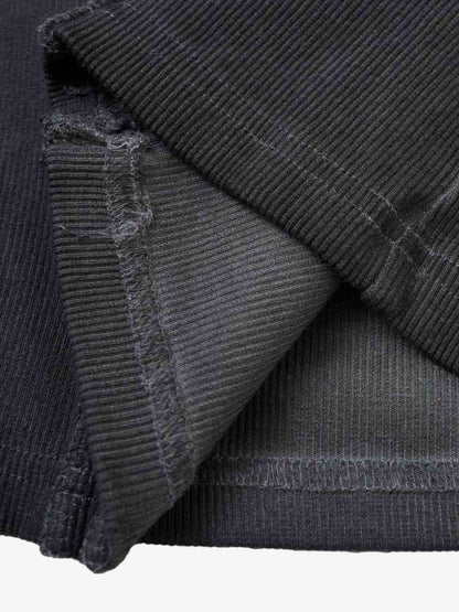 Revelse™  Ribbed Cotton-Blend Knit Vest Raw-Edge Seams