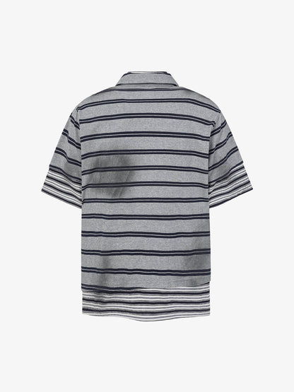 Revelse™ Striped Cotton Blend Half-Zip Pullover Sweater