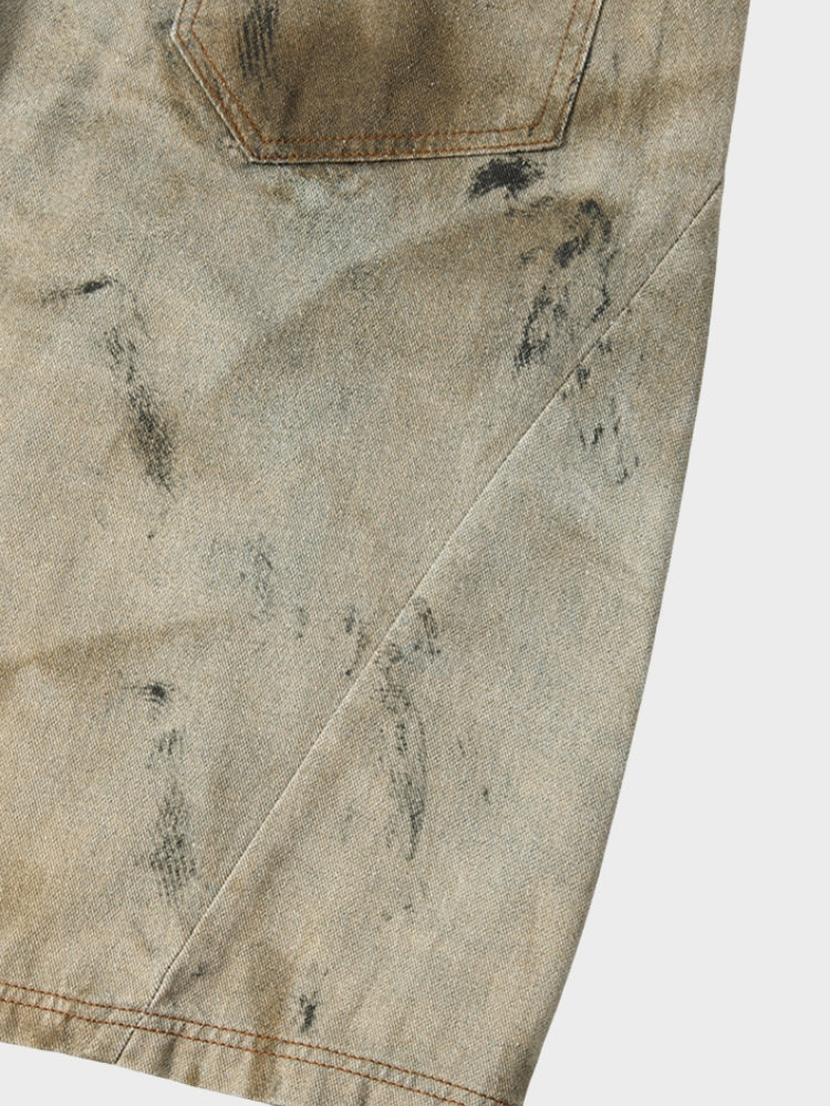 Cotton Loose-Fit Knee-Length Shorts Light Coffee