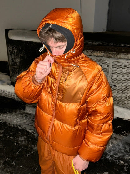 Down Puffer Jacket Insulated With White Duck Down