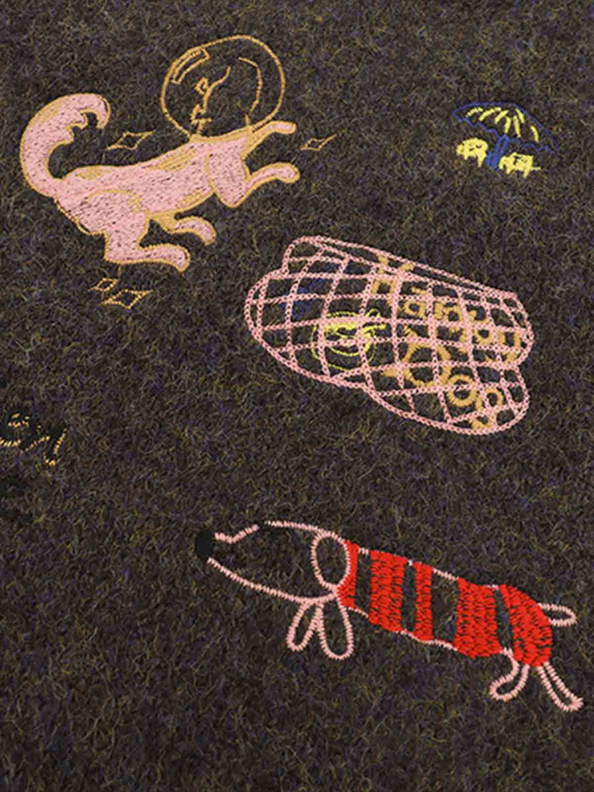 Vintage Embroidered Knit Sweater Vest