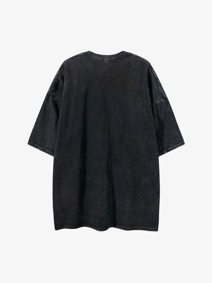 Doberman Print Washed Cotton T-Shirt
