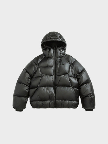 Down Puffer Jacket Insulated With White Duck Down