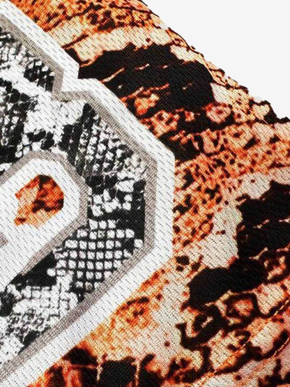 Snakeskin Print Athletic Running Shorts