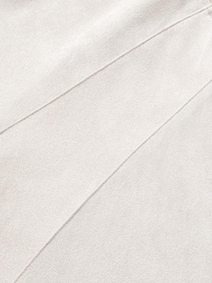 Suede Panel Raglan Sleeve T-Shirt