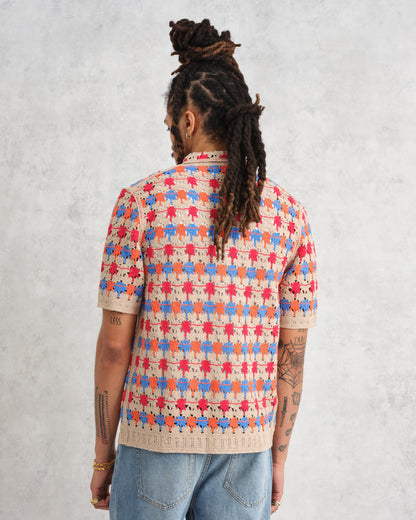 Revelse™ Multicolor Splash Crochet Shirt
