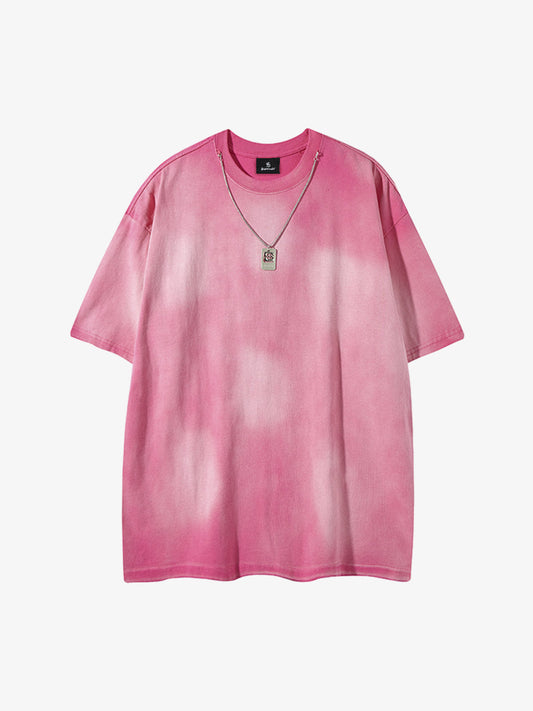 Oversized washed cotton T-shirt in a relaxed streetwear fit, front view