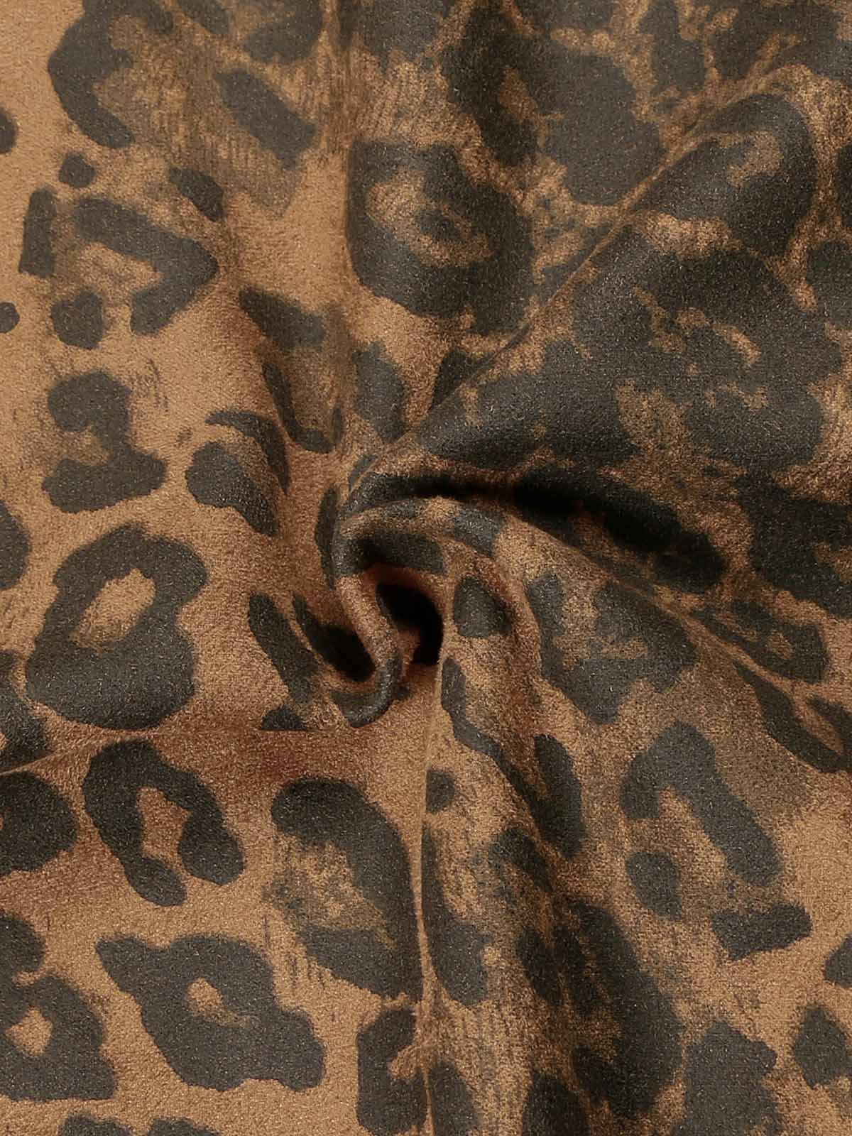 Cheetah Print Suede French Terry Tracksuit