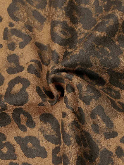 Cheetah Print Suede French Terry Tracksuit