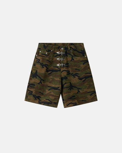 Revelse™ Men's Metal Clasp Camo Shorts