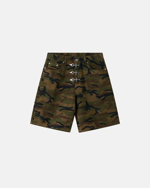 Revelse™ Men's Metal Clasp Camo Shorts