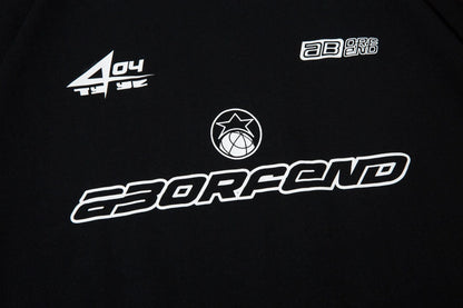 Oversized Varsity Racing Graphic T-Shirt