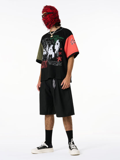 Revelse™  Pleated Wide-Leg Baggy Shorts With Pendant Decoration