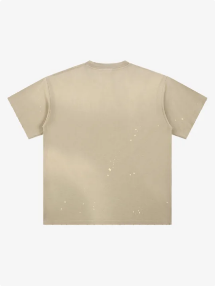 Floral Ink Splatter Graphic Basketball T-Shirt