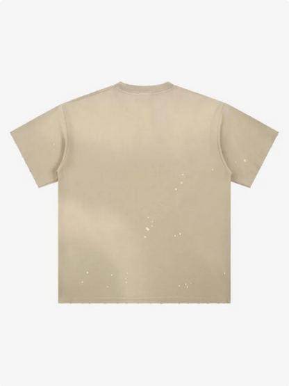Floral Ink Splatter Graphic Basketball T-Shirt