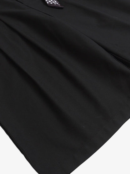 Revelse™  Pleated Wide-Leg Baggy Shorts With Pendant Decoration