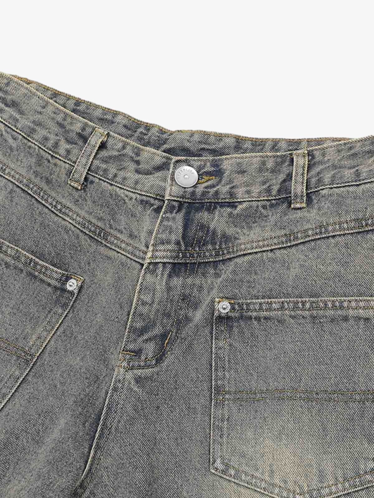 Men's Ripped Distressed Denim Jacket and Pants Set